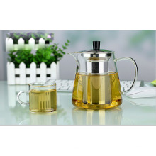 Haonai 450/650/750/1000ML Tea Glass Water Kettle with Stainless Steel Filter Heat Resistant Glass Teapot Bottle